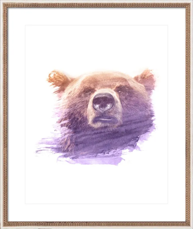 BEAR SUPERIMPOSED WATERCOLOR by Emiliano Deificus for Artfully Walls