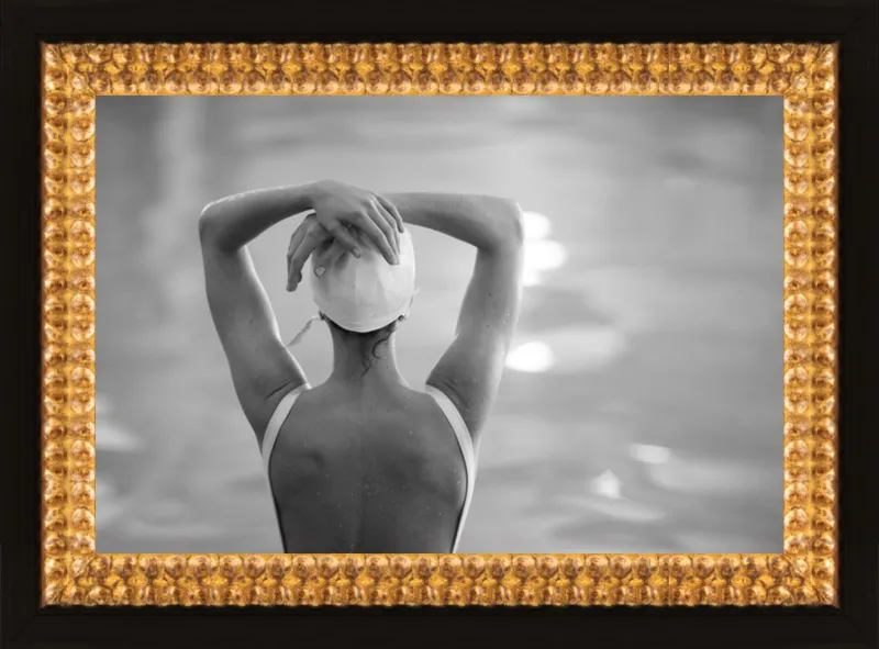 Woman Swimmer in a White Cap by Lucy Snowe for Artfully Walls
