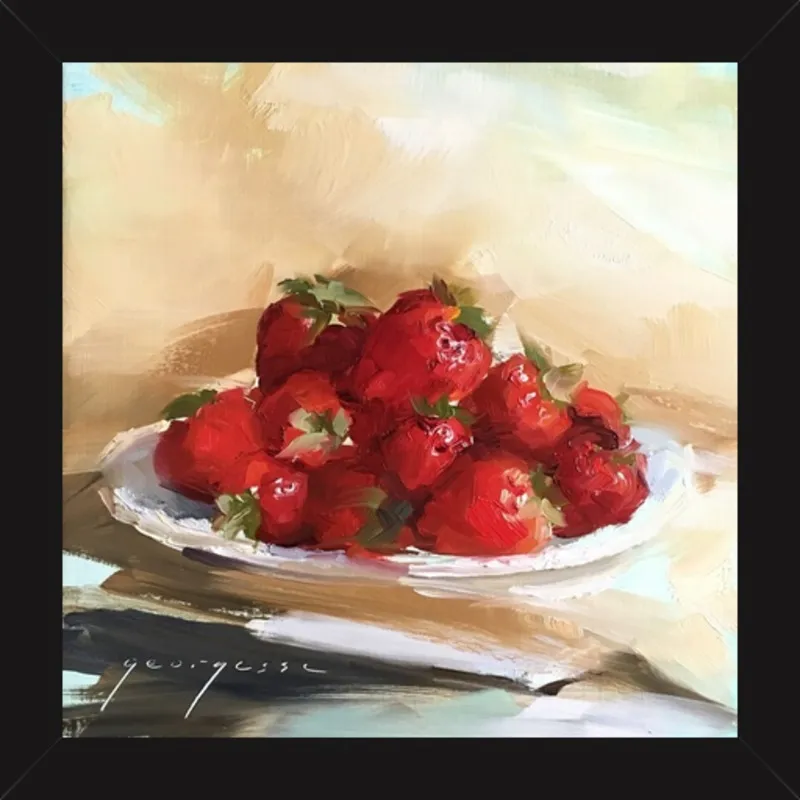"Summer Strawberries 2" by Georgesse Gomez for Artfully Walls