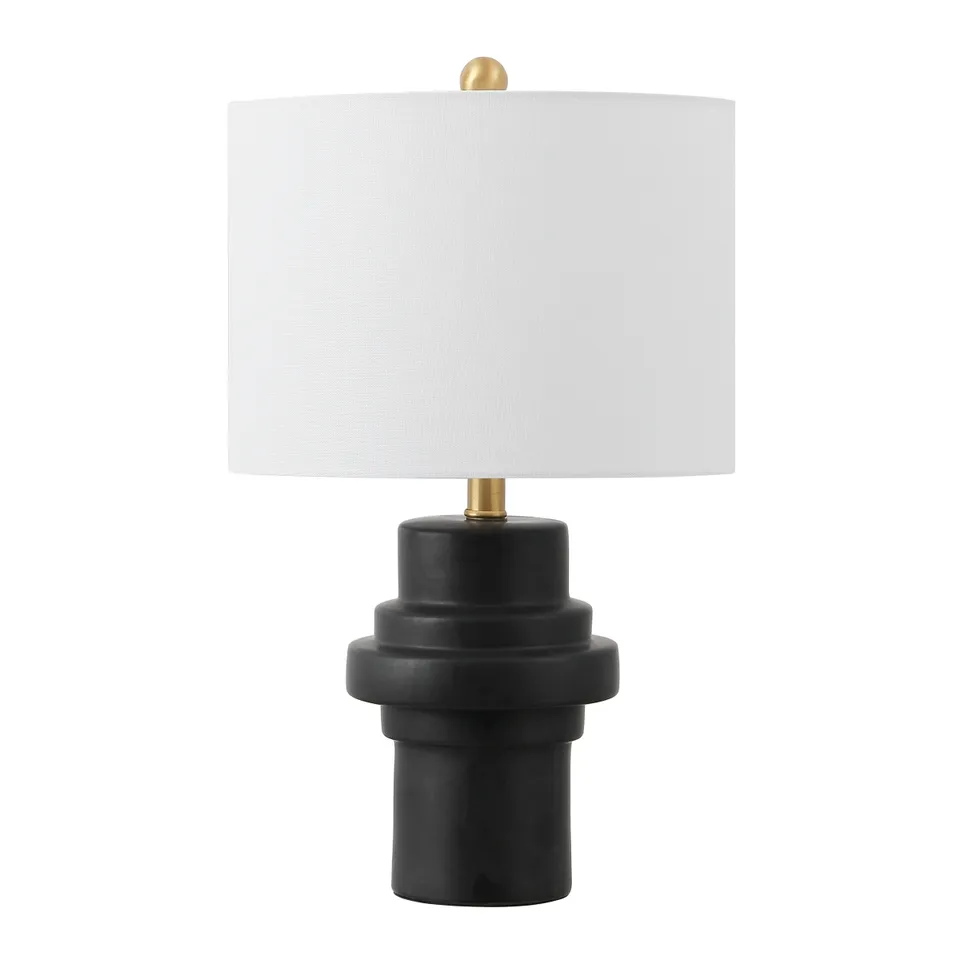 Doni 22 Inch Table Lamp - Black/Brass