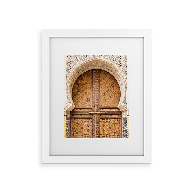 Ornate by TRVLR Designs, Classic Framed Art Print, White, 24" x 36"