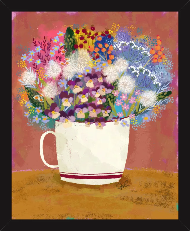 Violas in Russet by Joy Laforme for Artfully Walls
