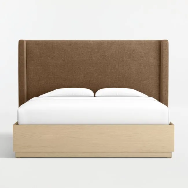 Arden Shelter Upholstered King Headboard and Wood Storage Bed