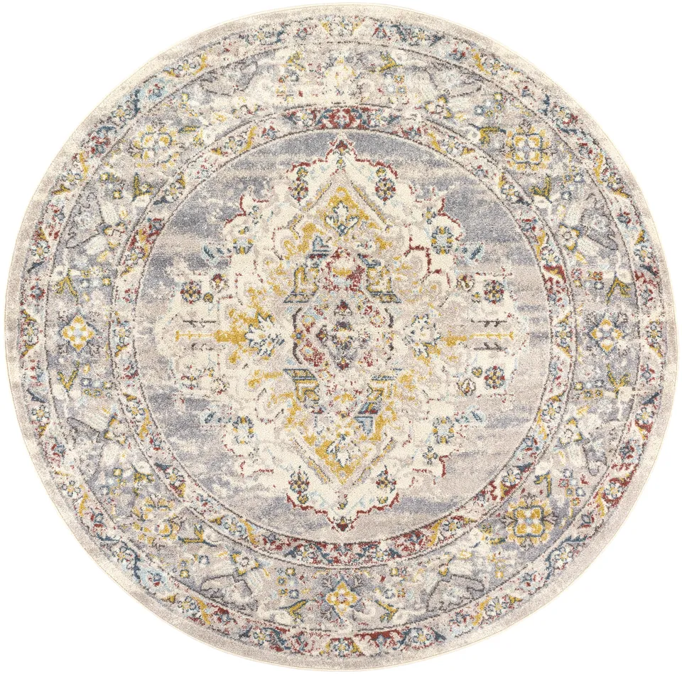 Ankara Beige Indoor 6'7" x 6'7" Machine Woven Rug