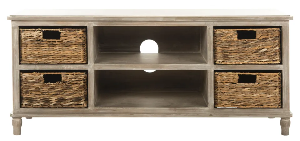Rooney Television Unit - White Washed