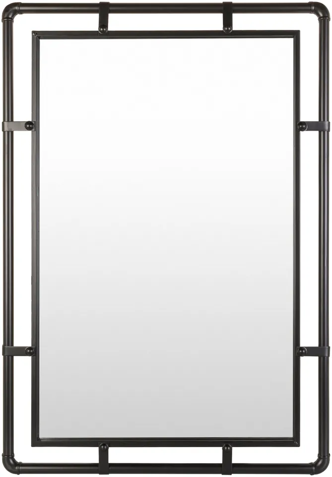 Indus Black 35"H x 24"W x 1"D Accent Mirror