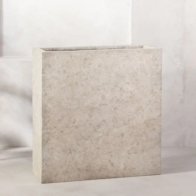 Ash Rectangular Grey Cement Indoor/Outdoor XL Planter 25.5"H