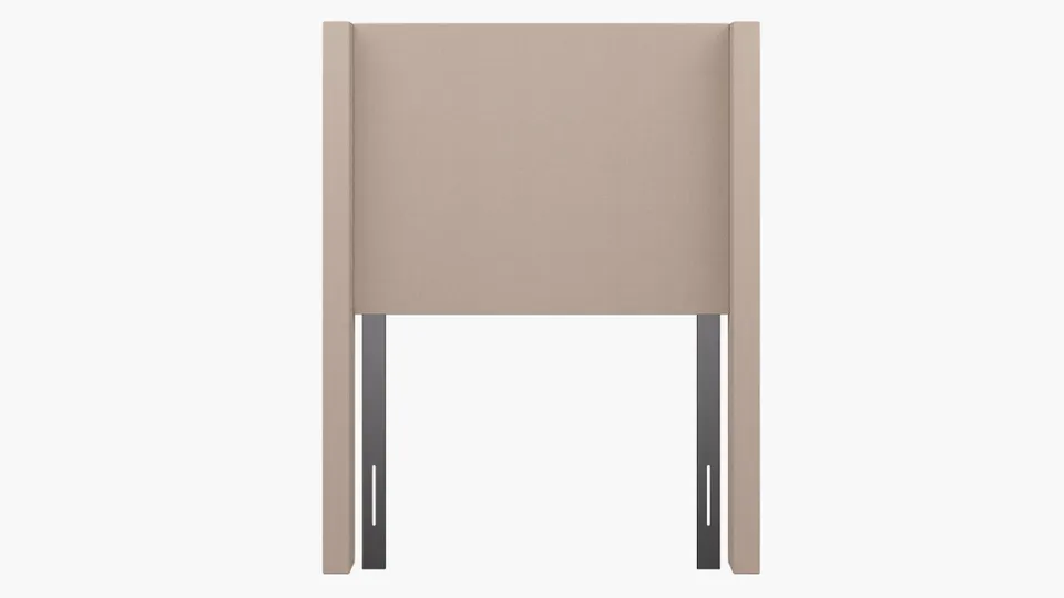 Modern Wingback Headboard, Husk Everyday Linen, Twin