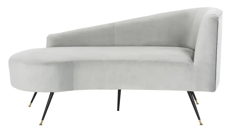 Evangeline Parisian Settee - Gray / Black
