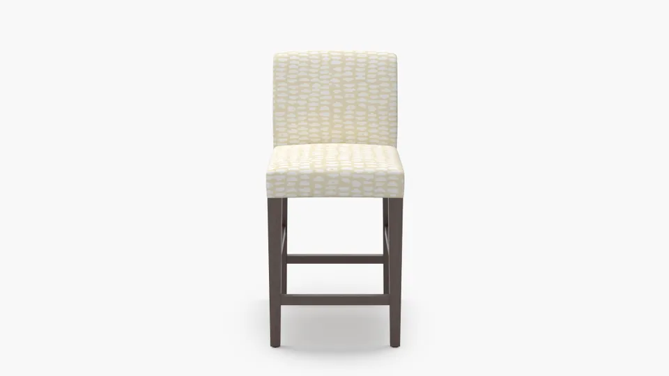Signature Dining Counter Stool, Sand Odalisque, Espresso Square Tapered Leg