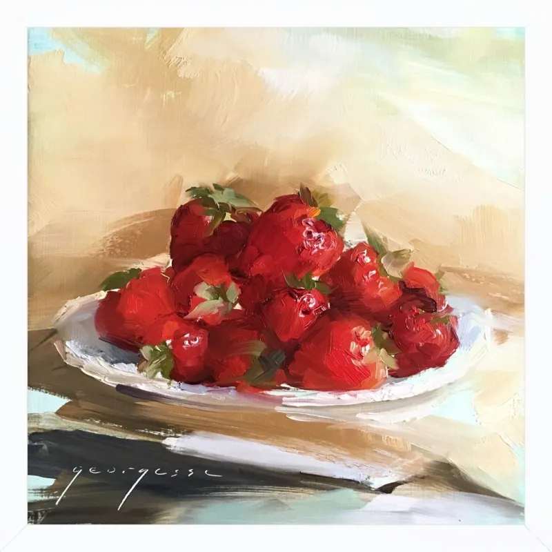 "Summer Strawberries 2" by Georgesse Gomez for Artfully Walls