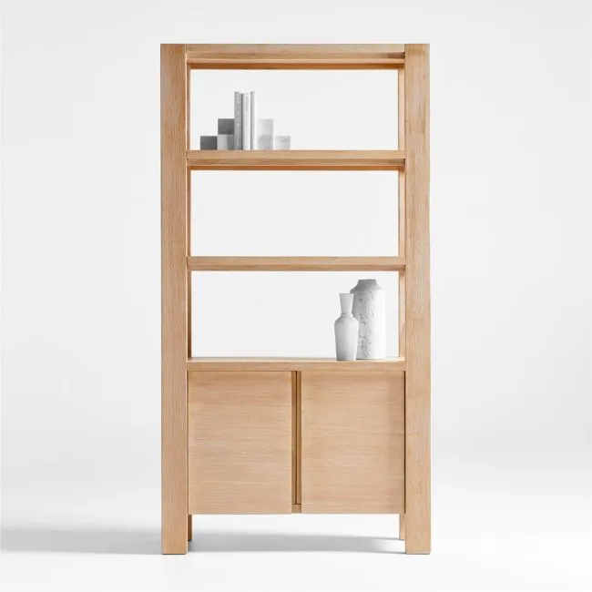 Terra Natural White Oak Wood Bookcase