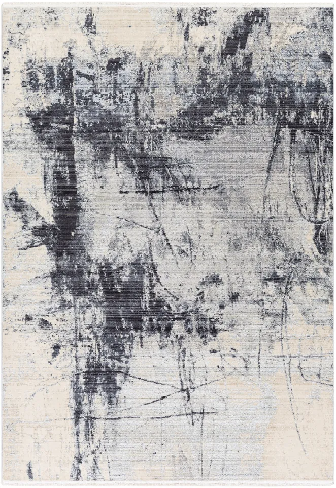 Valour Gray Indoor 2' x 2'11" Machine Woven Rug