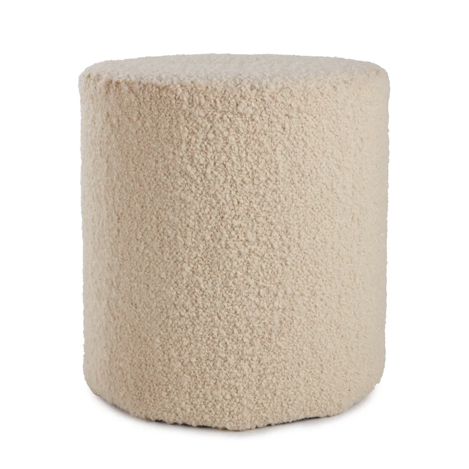 Pipaluk Solid Cream Cylinder Pouf