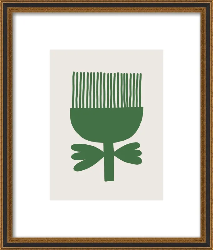 Green flower by Jessica Nielsen for Artfully Walls
