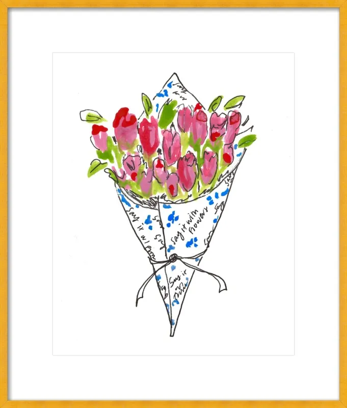 Bodega Flowers in Blue and Pink by Larsen McDowell for Artfully Walls