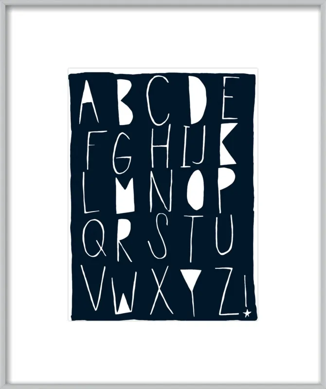 ABC Chart- Navy by Kate Roebuck for Artfully Walls