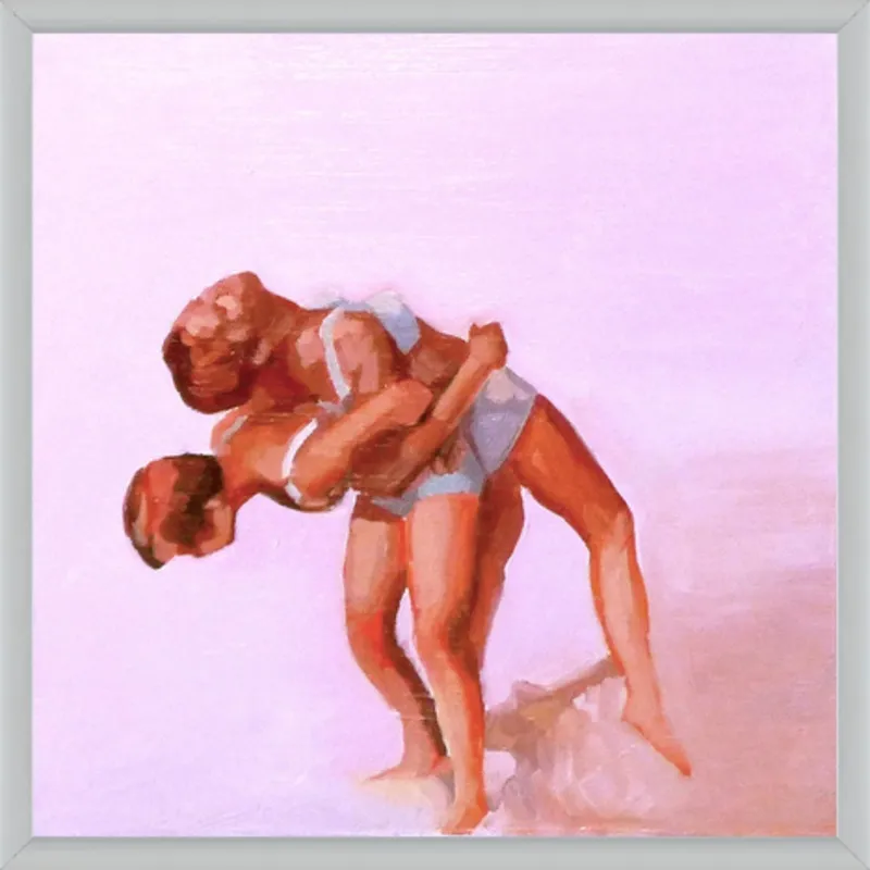 wrestling by Mary Sinner for Artfully Walls