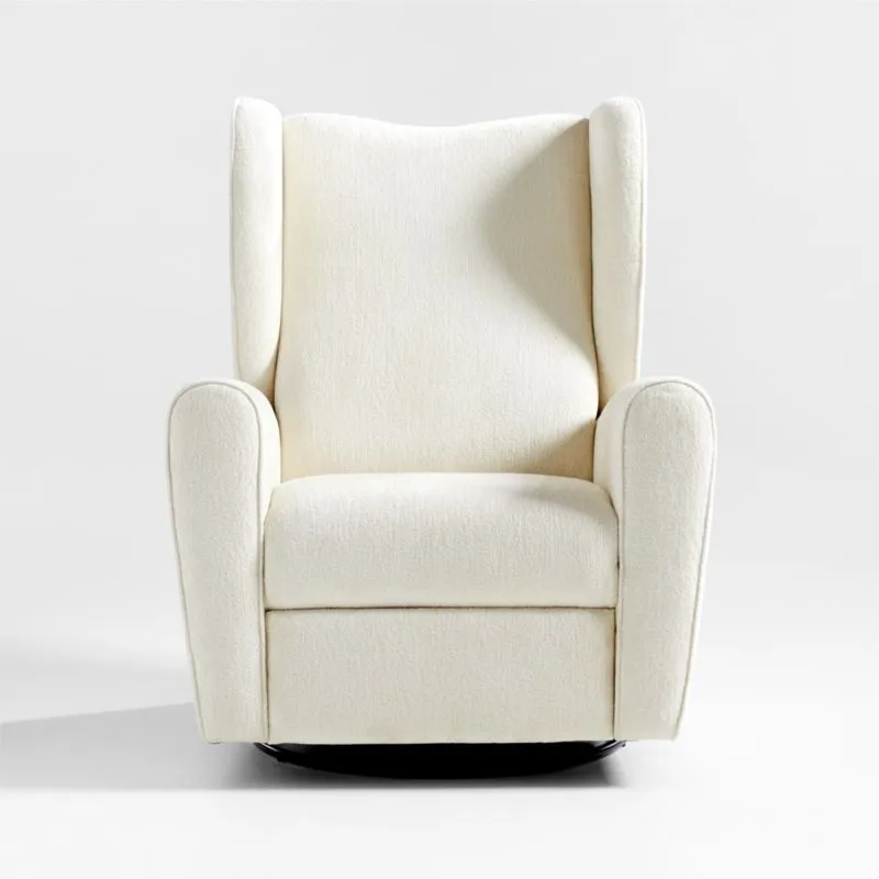 Seesaw Cream Electronic Swivel Glider Power Recliner Nursery Chair