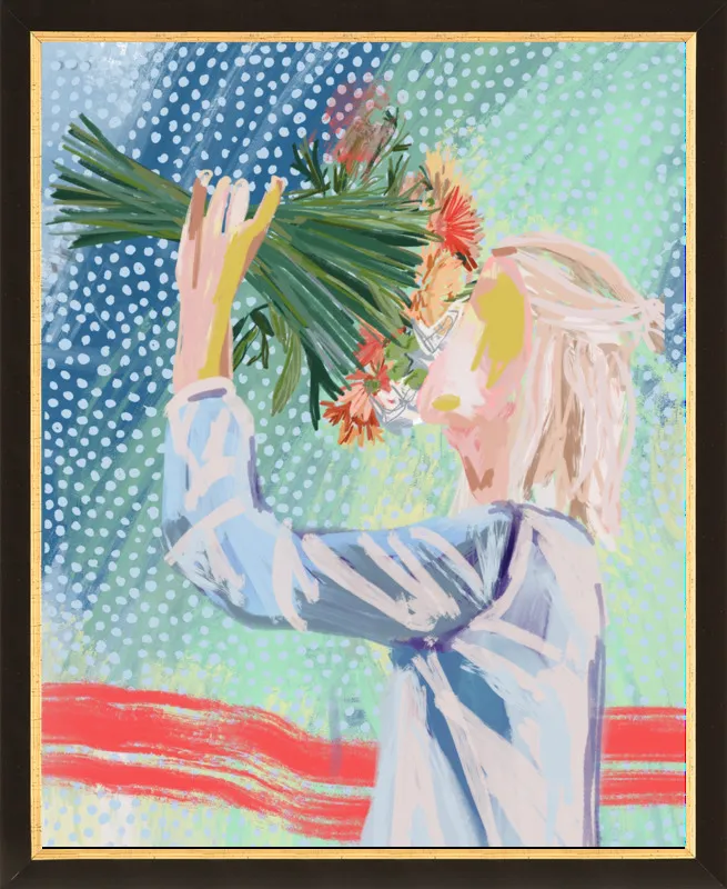 I like to stop and smell the roses  by Jamie Corley for Artfully Walls