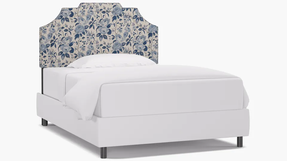 Art Deco Headboard, Delft Chintz, Full