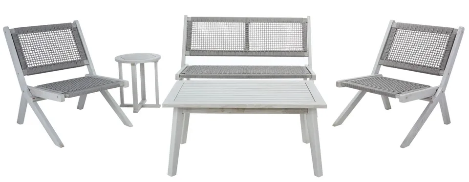 Kobina 5 Piece Outdoor Living Set - Gray/Gray