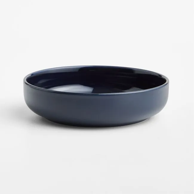 Hudson Navy Blue Stoneware Low Bowl