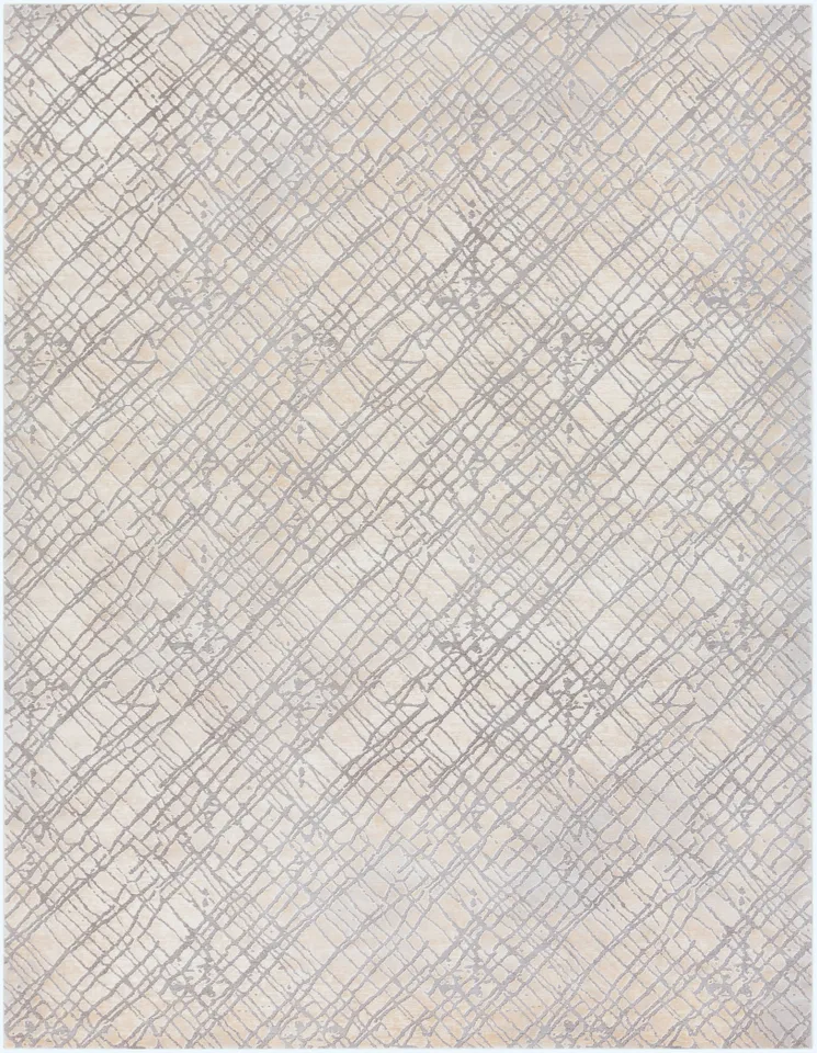 Tibetan Beige Indoor 6'7" x 9'6" Machine Woven Rug