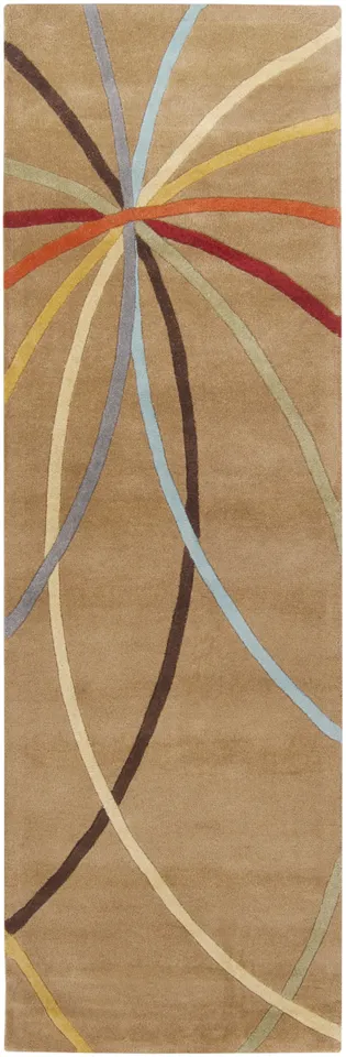 Forum Brown Indoor 2'6" x 8' Handmade Rug