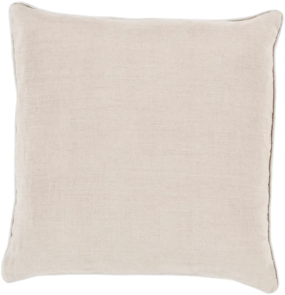 Linen Piped LP-008 20"L x 20"W Polyester Filled Pillow