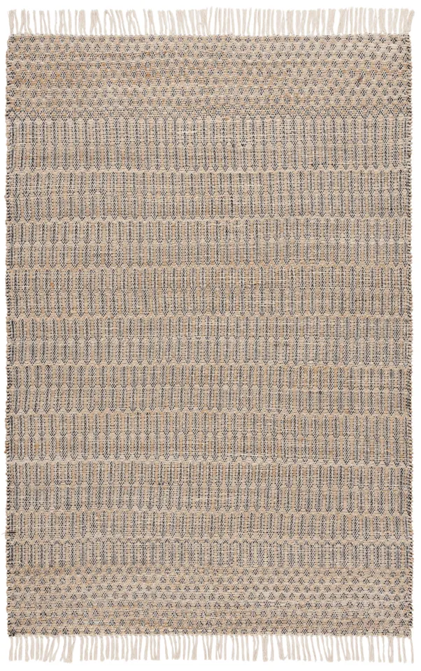 Safavieh Couture Organica Collection Flatweave Area Rug, Natural / Black, 6' x 9'