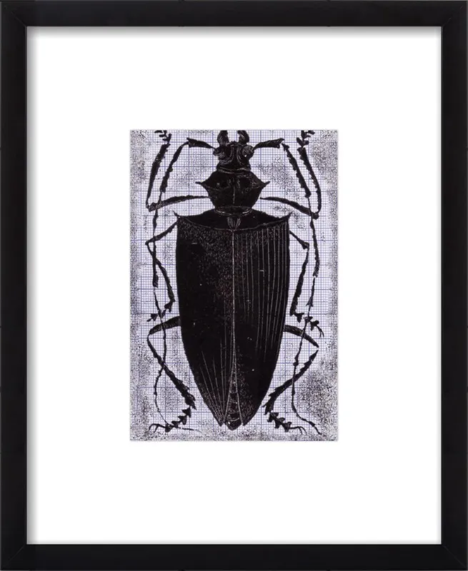 Black Beetle on Grey by Tennopent Sooster for Artfully Walls