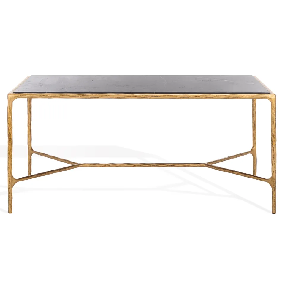 Jessa Metal Coffee Table - Brass/Black