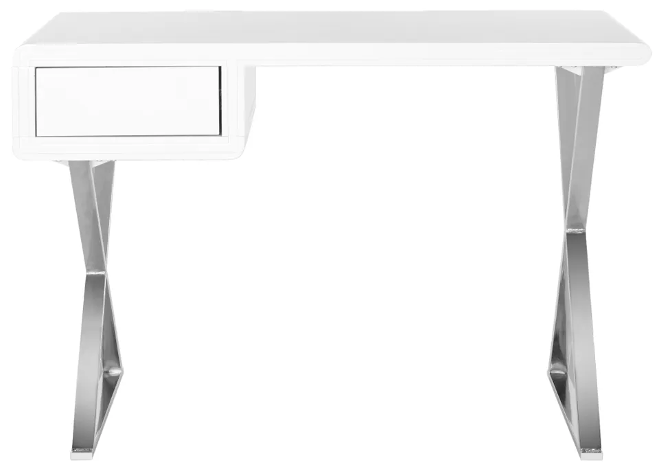 Hanover Desk - White/Chrome