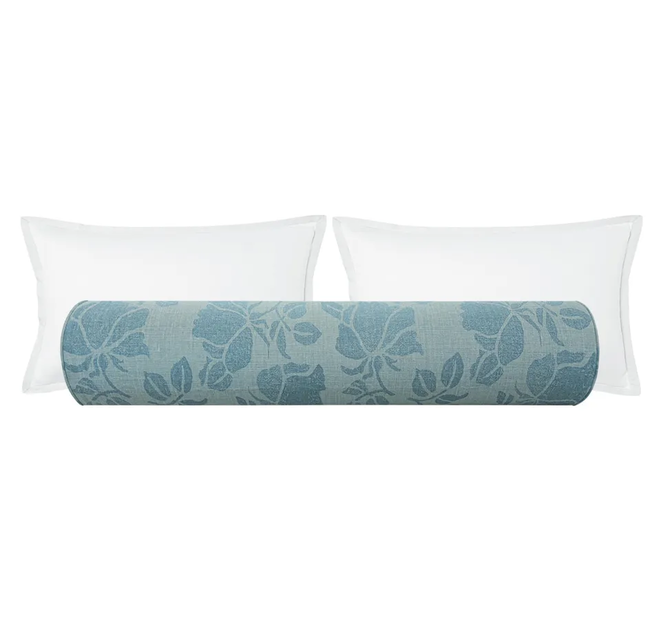 THE BOLSTER :: EMILIA // BLUE | PETER DUNHAM - TWIN XL // 9" X 30"