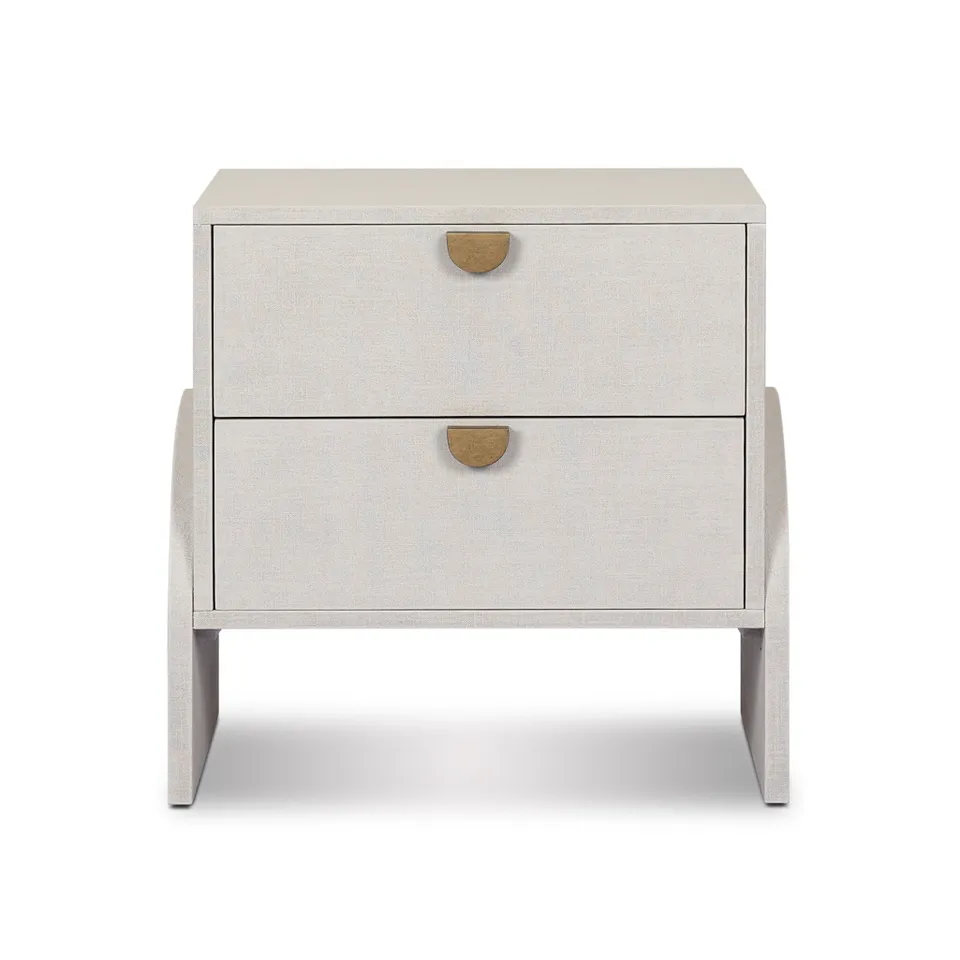 Cressida Nightstand - Ivory Painted Linen