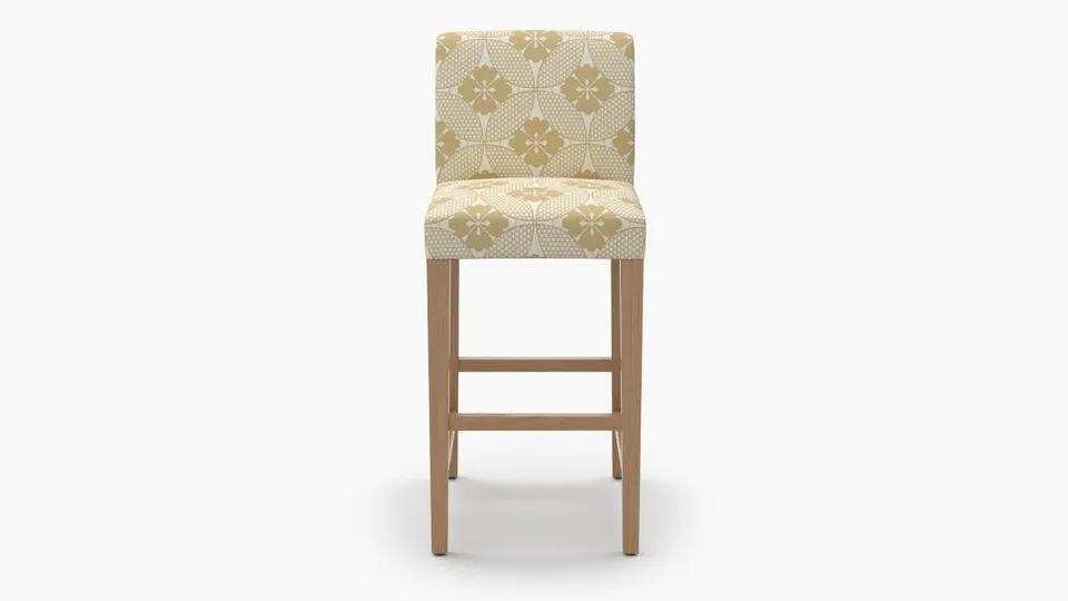 Signature Dining Bar Stool, Rattan Solaire, Natural Square Tapered Leg