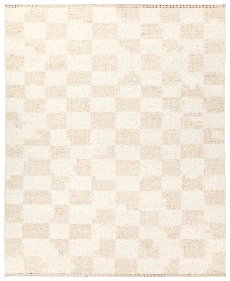 Hayden LEO13 Handmade Geometric Ivory Area Rug (8'x10')