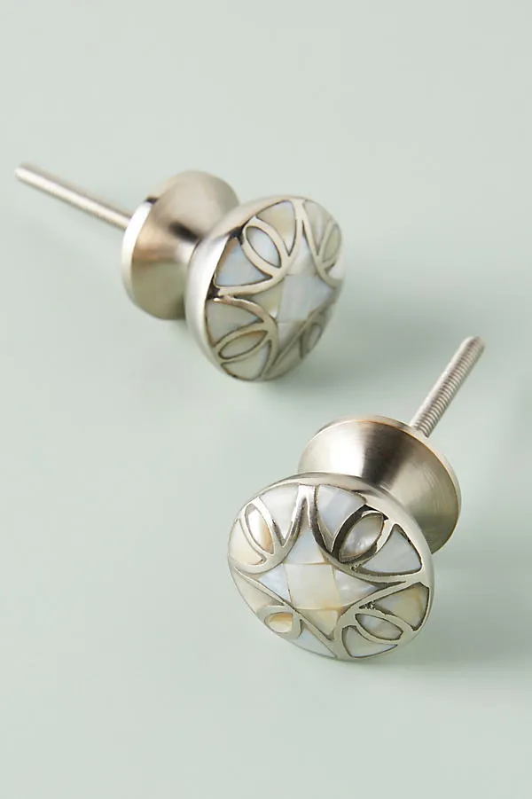 Mother-of-Pearl Knobs, Set of 2