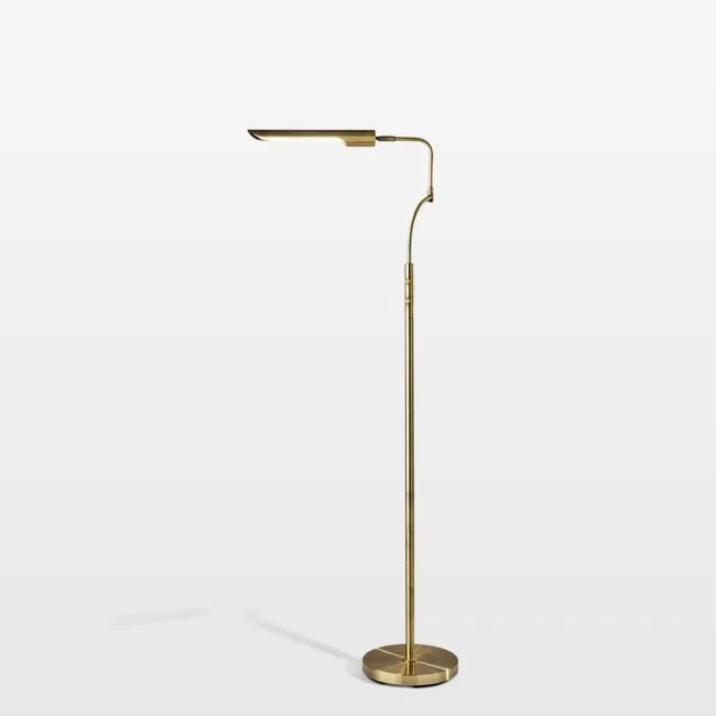 Zane Brass LED Floor Lamp 66"