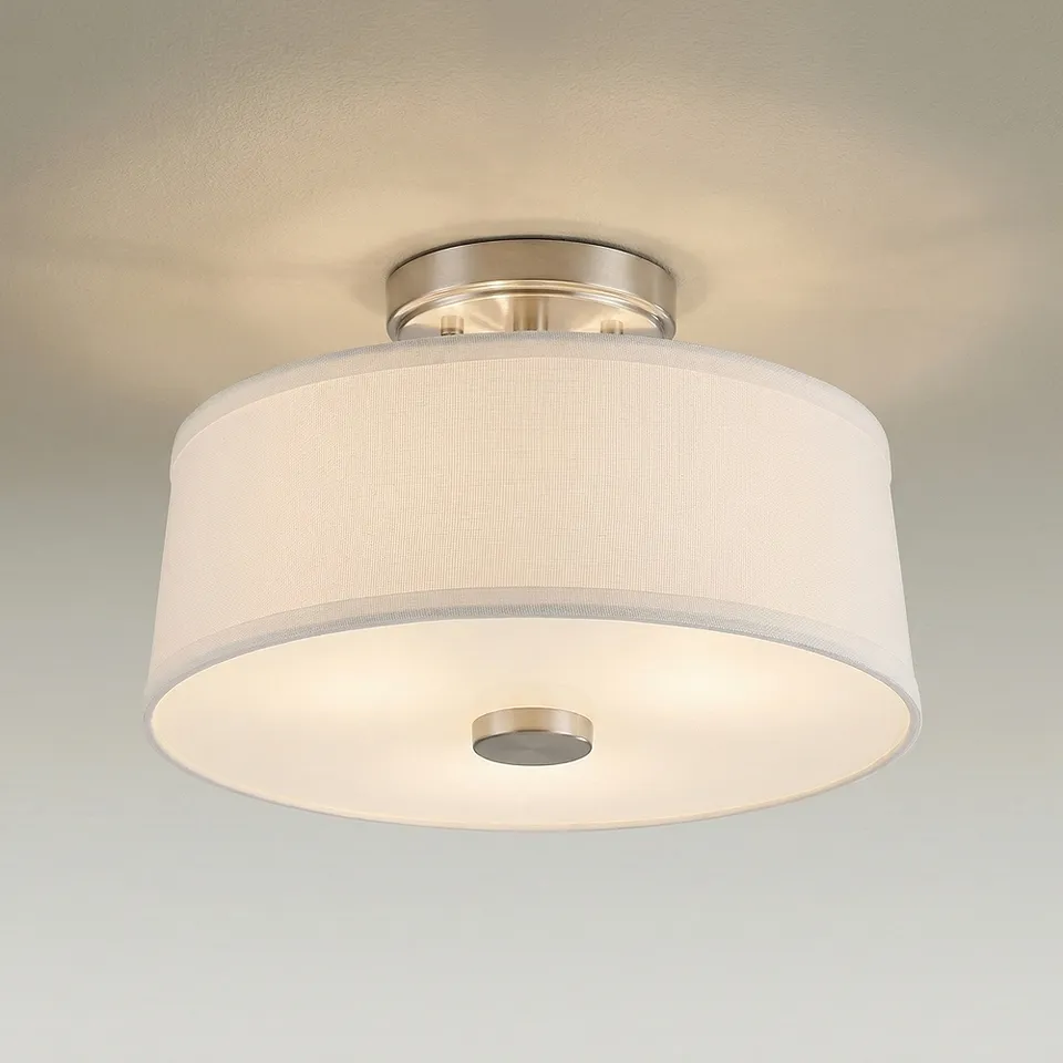 Possini Euro Cullen 13 1/4" Wide Brushed Nickel 3-Light Ceiling Light