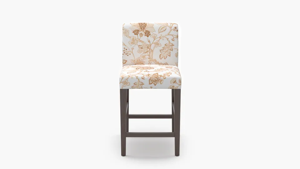 Signature Dining Counter Stool, Tawny La Vendee, Espresso Square Tapered Leg