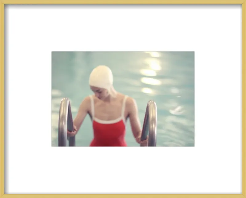 Swimmer in a Red Suit by Lucy Snowe for Artfully Walls