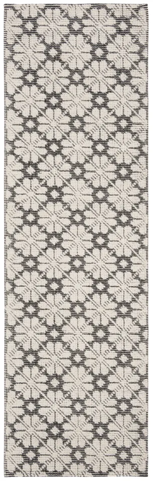 Arlo Home Hand Woven Area Rug, VRM303Z, Ivory/Black,  2' 3" X 8'