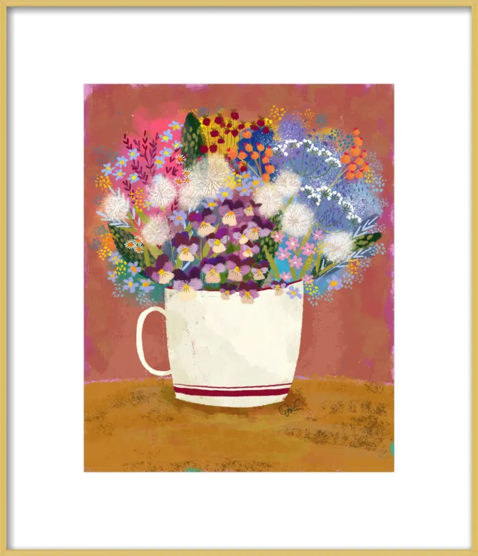 Violas in Russet by Joy Laforme for Artfully Walls