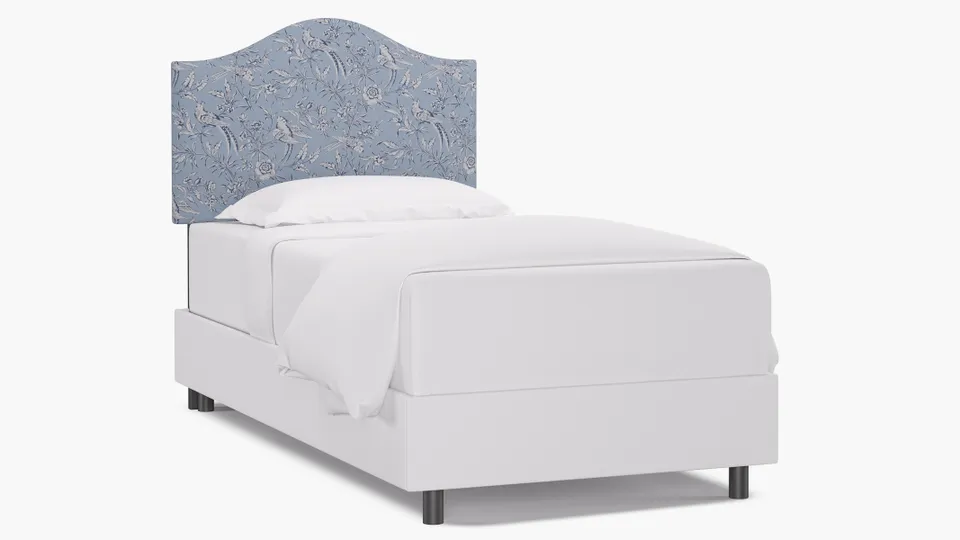 Camelback Headboard, Blue Aviary, Twin
