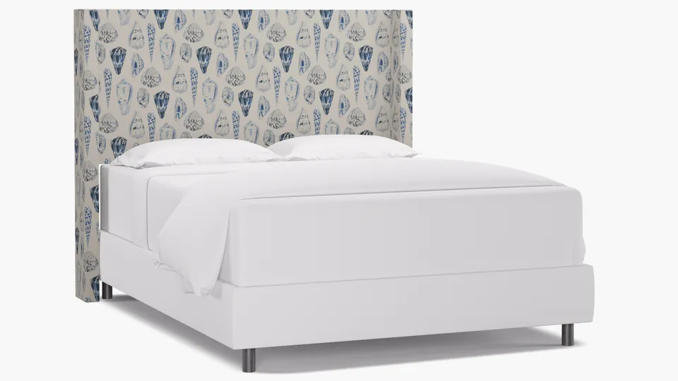 Modern Wingback Headboard, Porcelain Coquina, Queen