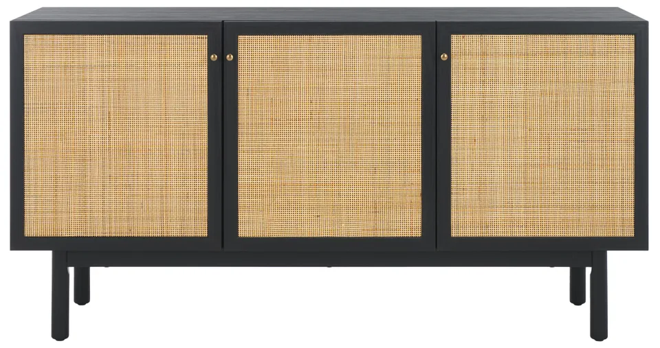 Aino 3 Door Sideboard / Media Stand - Black / Natural