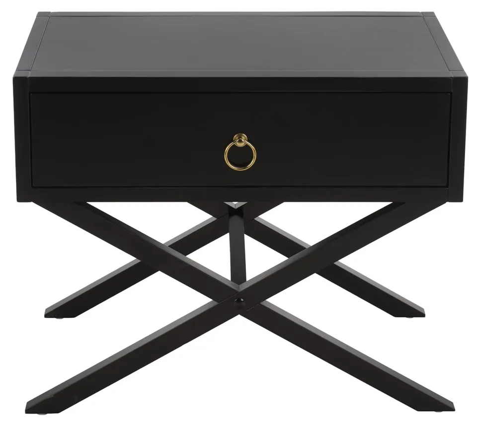 Large Sadie 1 Drawer Nightstand - Black