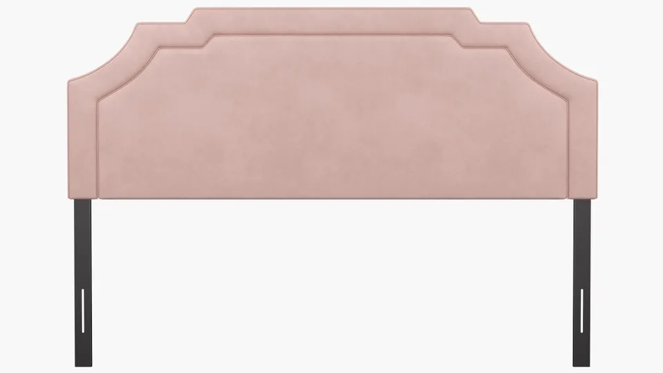 Art Deco Headboard, Blush Classic Velvet, King